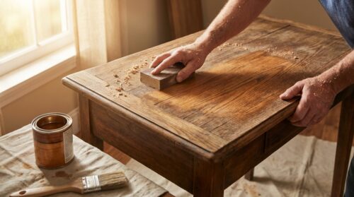 transform an old table into a stylish and sturdy worktop with this quick and easy method, perfect for clever diy enthusiasts.